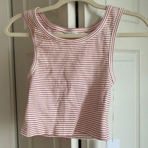 Reformation Striped crop tank top